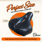 Bikeroo Comfort Bike Saddle Memory Foam Black