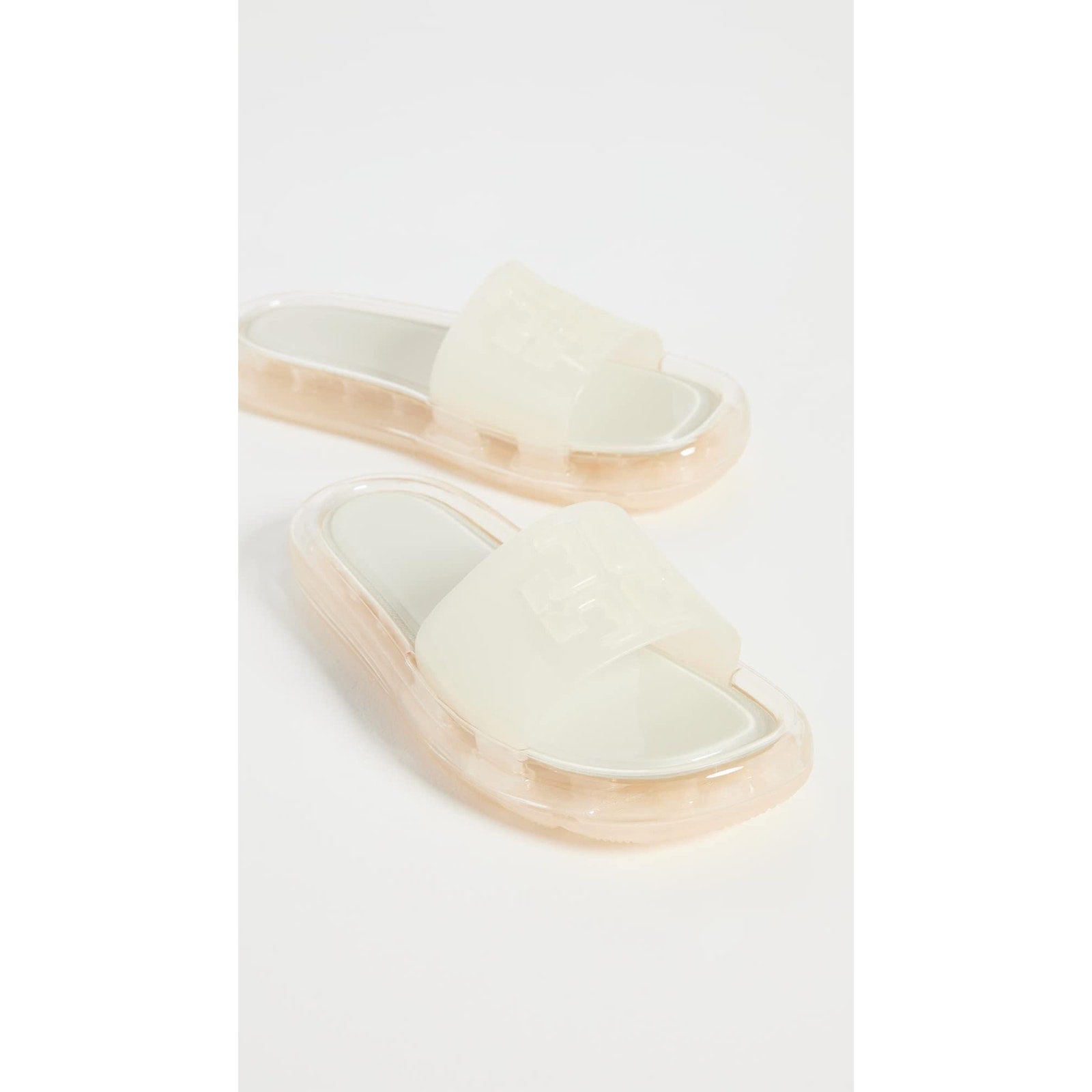 Tory Burch Women Bubble Jelly Slides Ivory Off White Size 7 M