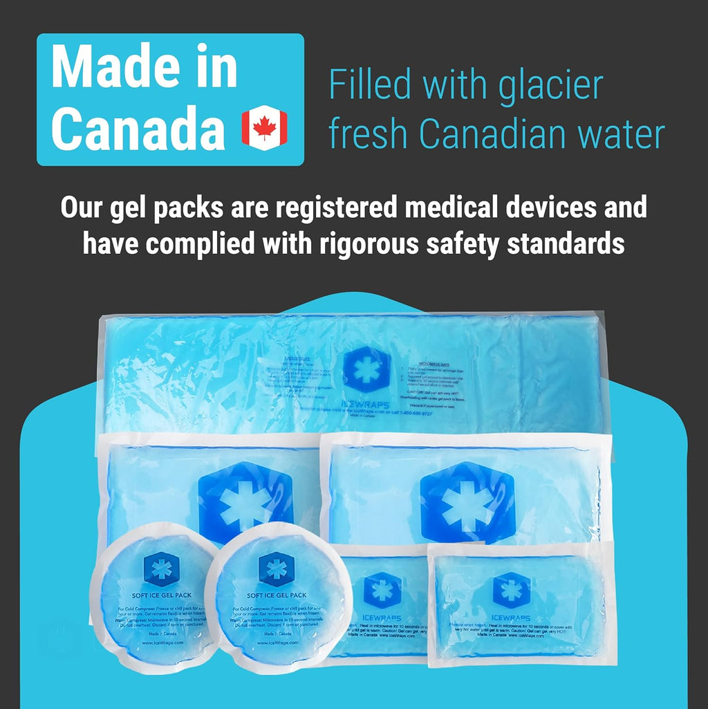 ICEWRAPS Gel Ice Packs 7-Pack Hot & Cold Therapy Multi-Sizes