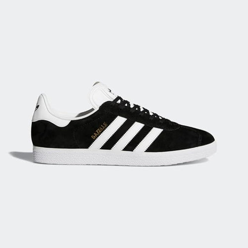 Adidas Men Originals Gazelle Casual Shoes Black/White/Gold Metallic Size 11
