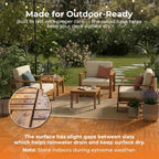 Majestick Goods Acacia Deck Tiles 12x12 Outdoor 8 Pack