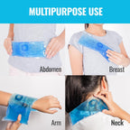 ICEWRAPS 4"x10" Flexible Gel Ice Pack – Reusable Hot & Cold  Therapy, 2 Pack, Blue