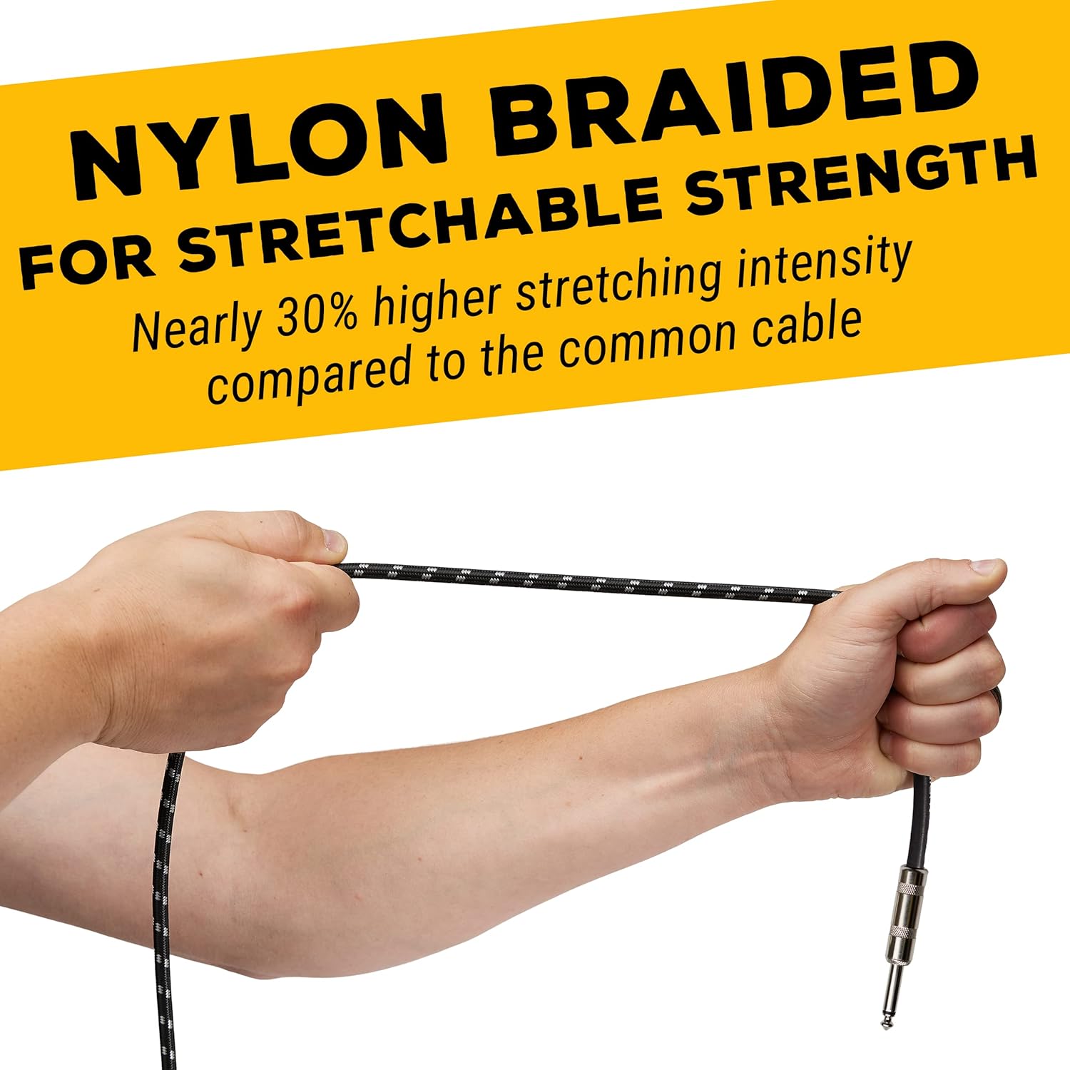 GLS Audio 1/4 Inch Instrument Cable 20ft Braided Tweed