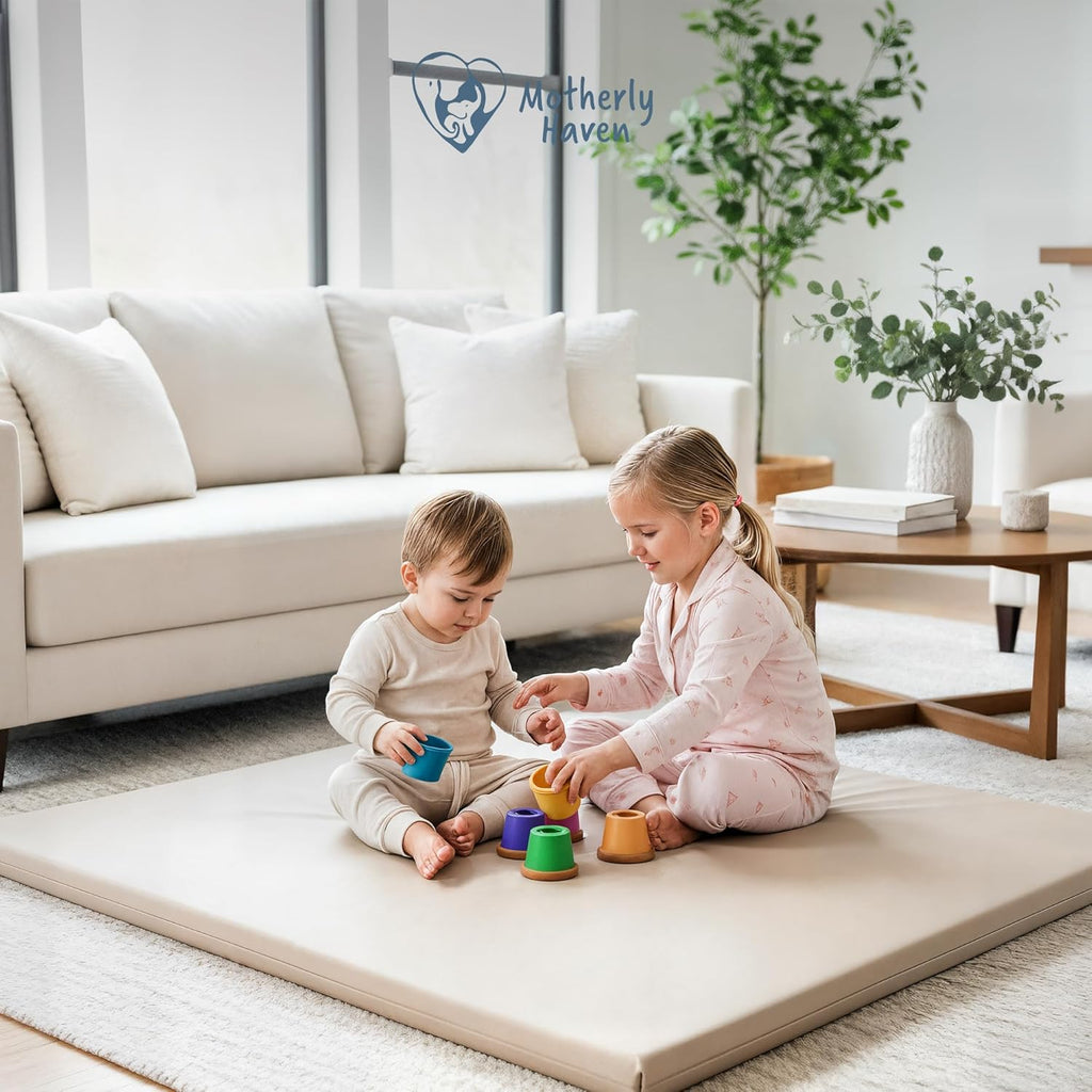 Motherly Haven Baby Play Mat 50x50 Thick Foam Waterproof