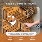Majestick Goods Deck Tiles Herringbone 18 Sq Ft 24 Pack