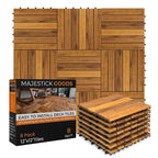 Majestick Goods Long Slat Deck Tiles 12x12 8 Pack