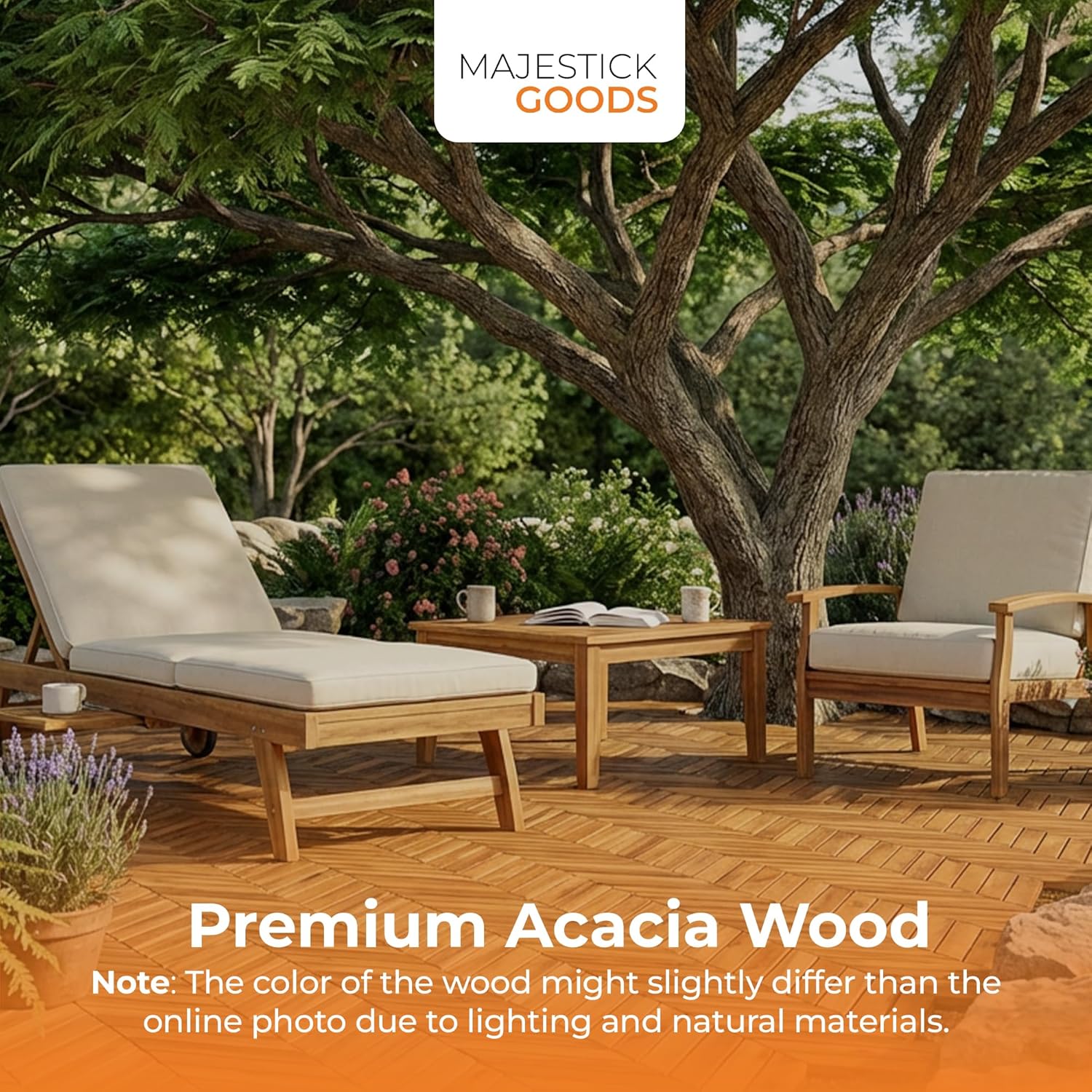 Majestick Goods Deck Tiles Herringbone 18 Sq Ft 24 Pack