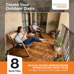 Majestick Goods Deck Tiles Herringbone 6 Sq Ft 8 Pack