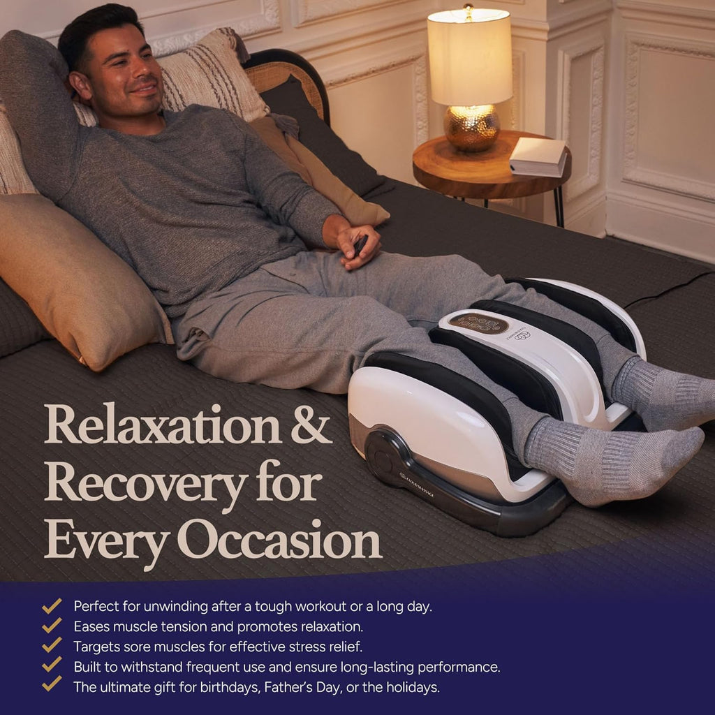 Cloud Massage Shiatsu Foot Massager White with Heat for Pain Relief
