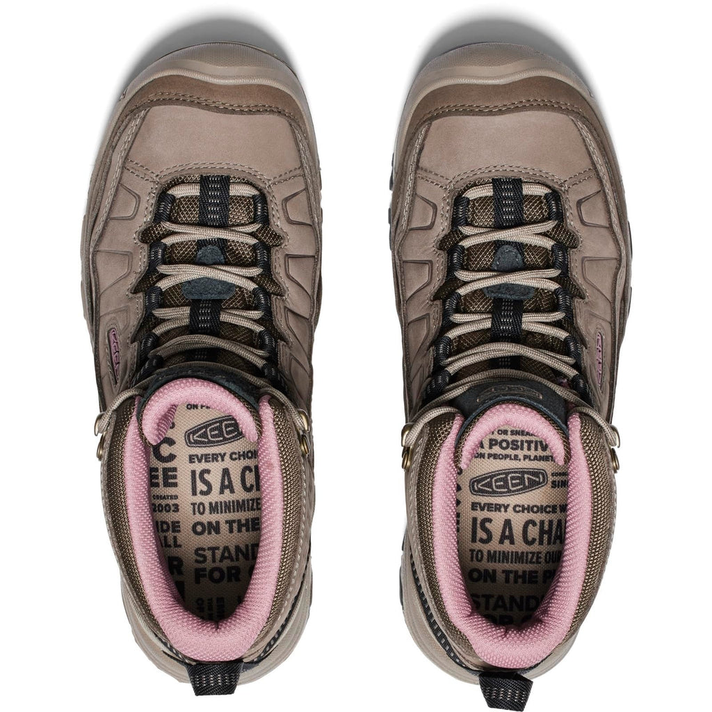 Keen Women Targhee IV Waterproof Hiking Boot Brindle/Nostalgia Rose - 12