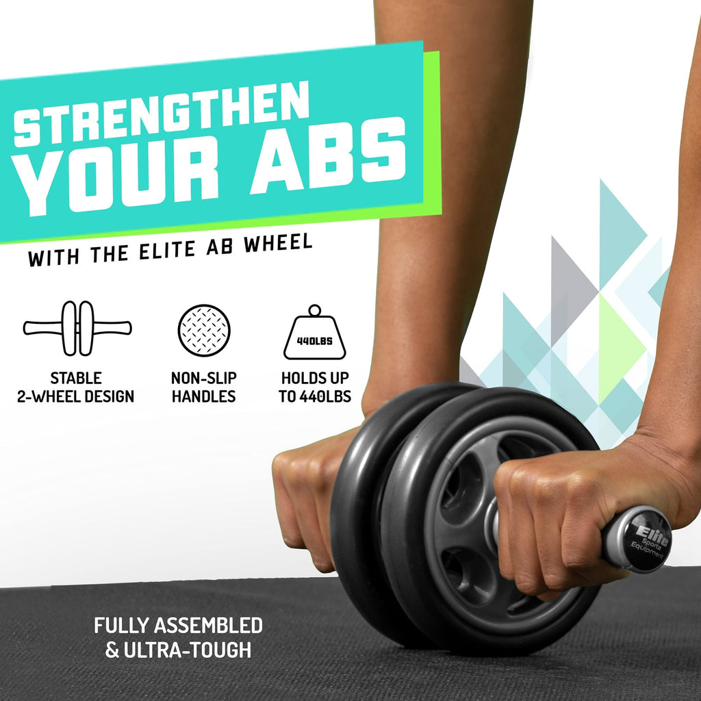 Elite Sportz Ab Roller Wheel 2-Wheel Core Exercise Equipment