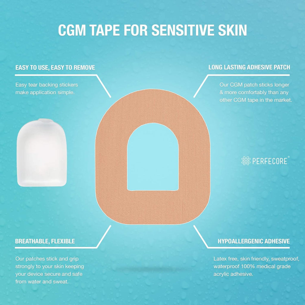 Perfecore Omnipod Adhesive Patch 30-Pack Waterproof Nude