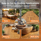 Majestick Goods Long Slat Deck Tiles 12x12 8 Pack