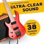GLS Audio 1/4 Inch Instrument Cable 20ft Braided Tweed