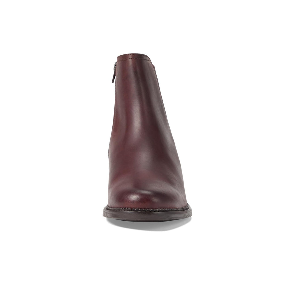 Clarks Women Maye Palm Fashion Boot Bordeaux Leather Size 10