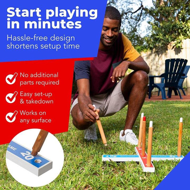 Elite Sportz Ring Toss Game for Family – Outdoor Lawn Toy