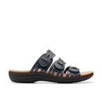 Clarks Women Laurieann Ruby Flat Sandal Navy Size 7.5