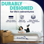 EnerPlex Twin 18" Air Mattress with Built-In Pump, Double Height Blue
