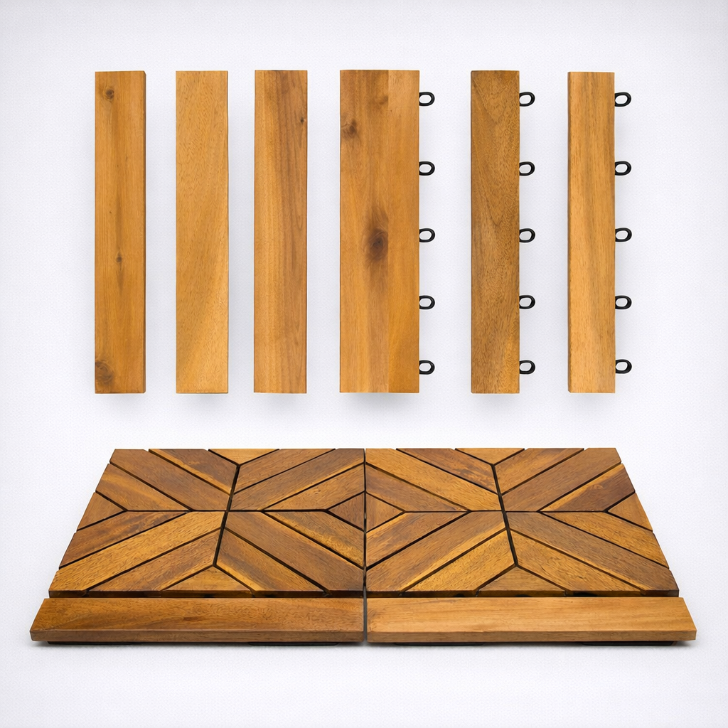 Majestick Goods Deck Tile Edge Trim 12x12 Straight 8 Pack