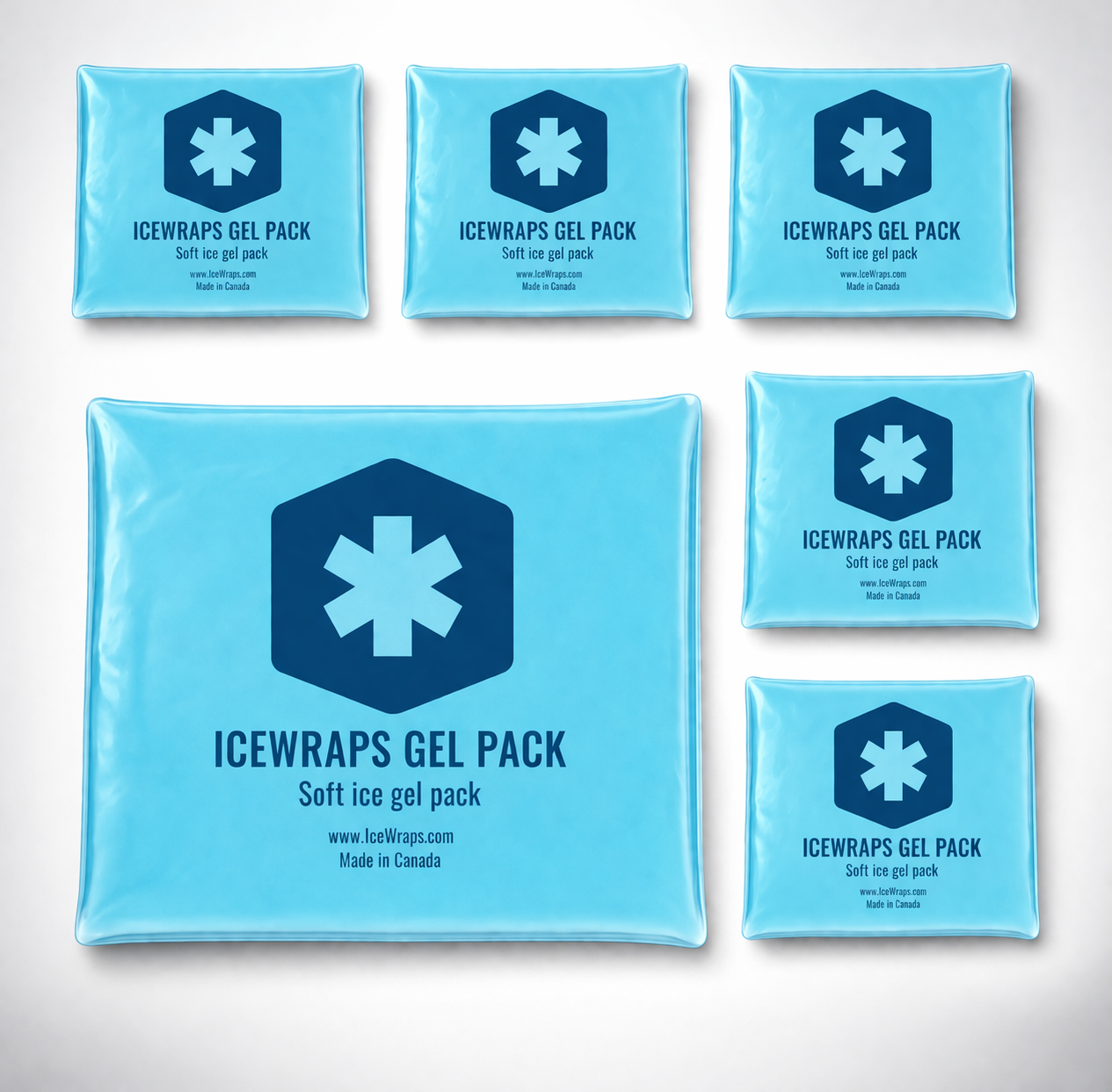 ICEWRAPS Mini Gel Ice Packs 3x3 Hot & Cold Therapy 6 Pack