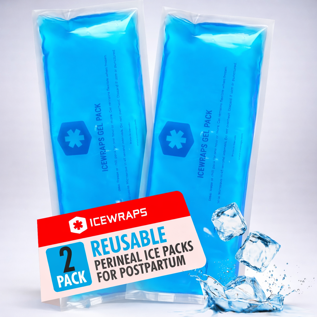 ICEWRAPS 4"x10" Flexible Gel Ice Pack – Reusable Hot & Cold  Therapy, 2 Pack, Blue
