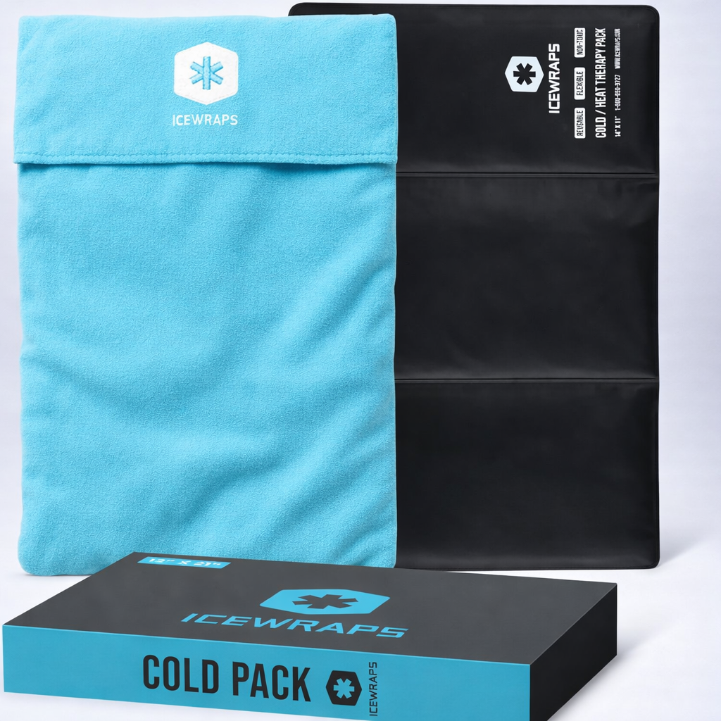 ICEWRAPS 12"x21" Clay Ice Pack with Fabric Cover – Reusable Cold Therapy