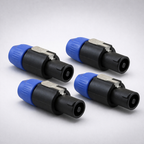 GLS Audio Speakon Speaker Plug 4 Pole Twist Lock Pack of 4
