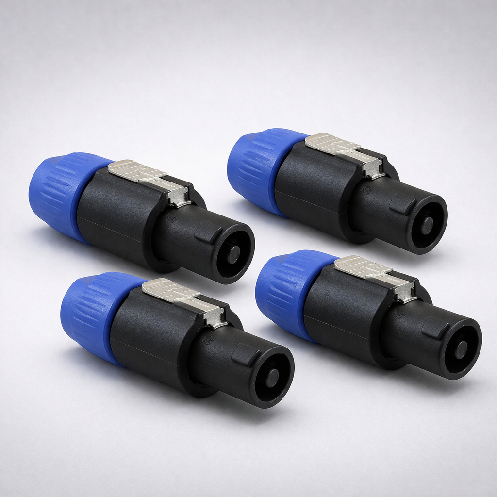 GLS Audio Speakon Speaker Plug 4 Pole Twist Lock Pack of 4