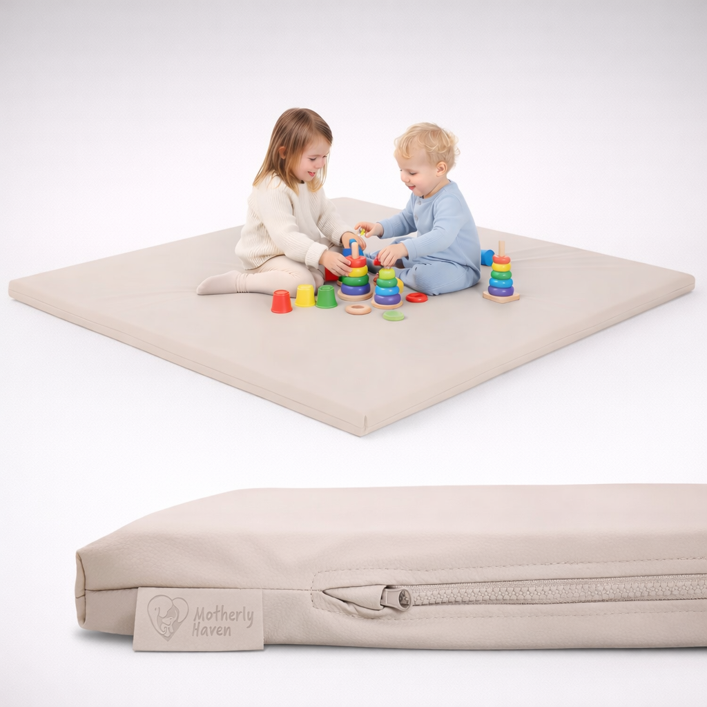 Motherly Haven Baby Play Mat 50x50 Thick Foam Waterproof