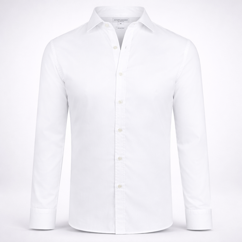MCGREGOR Men Oxford Shirt Stretch Button Down Regular Fit White Size XL