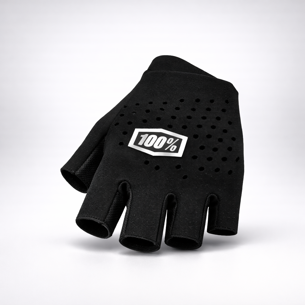 100% Unisex Sling Short Finger MTB Cycling Gloves Black Medium