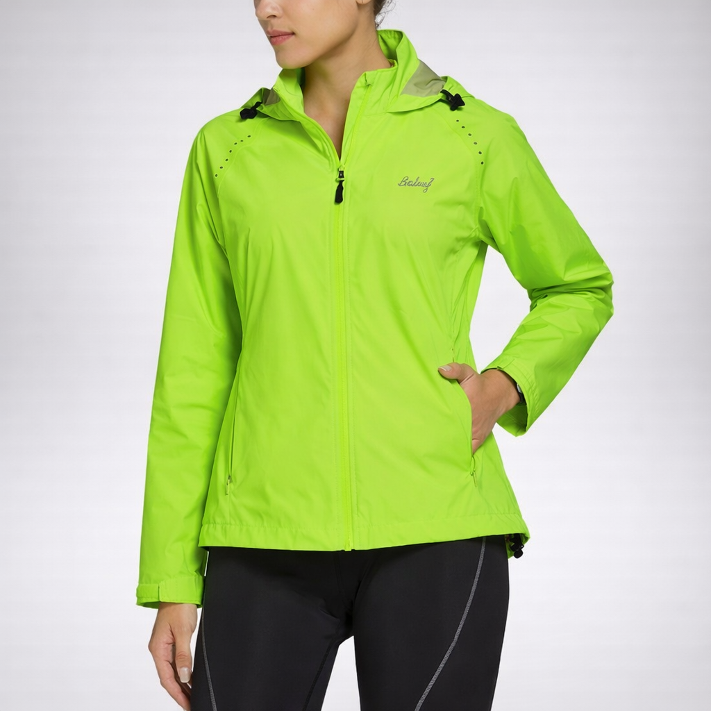BALEAF Women Cycling Running Rain Jackets Waterproof Lightweight Yellow M