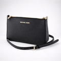 Michael Kors Women Jet Set Travel Pouchette Crossbody Black Medium