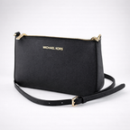 Michael Kors Women Jet Set Travel Pouchette Crossbody Black Medium