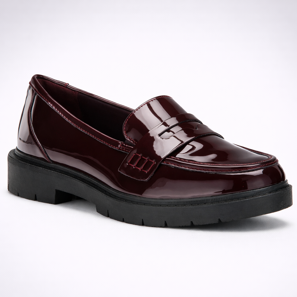 Clarks Women Red’s Westlynn Ayla Loafer Burgundy Patent Size 8.5
