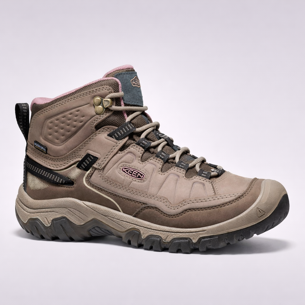 Keen Women Targhee IV Waterproof Hiking Boot Brindle/Nostalgia Rose - 12