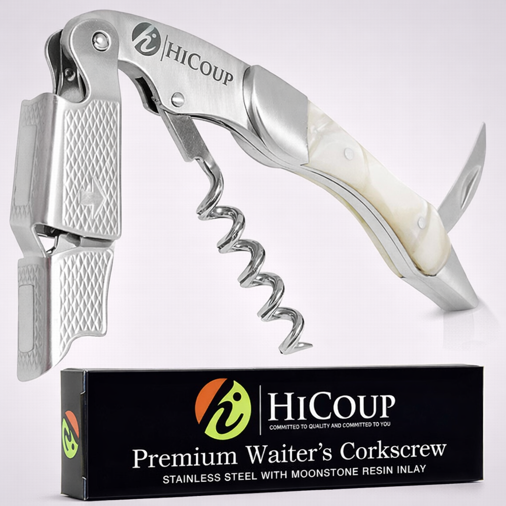 HiCoup Professional Wine Opener Corkscrew with Foil Cutter