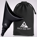 Pitch and Trek Women Urination Device Silicone Funnel Black