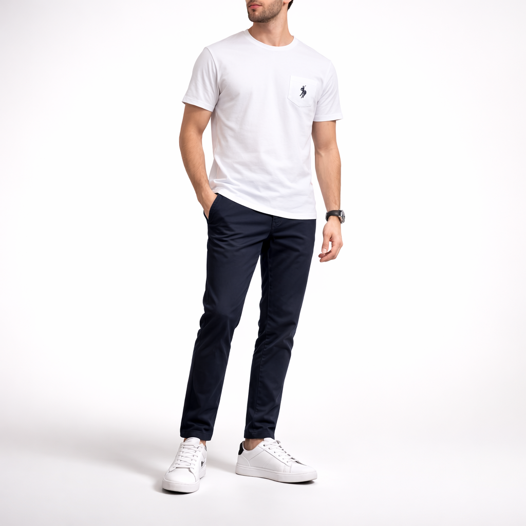 U.S. Polo Assn. Men Crew Neck Pocket T-Shirt – Casual Tee Size S