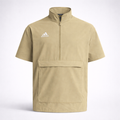 Adidas Men Coaches Quarter Zip Woven Jacket  Beige Size L