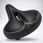 Bikeroo Wide Cruiser Bike Saddle Memory Foam Black