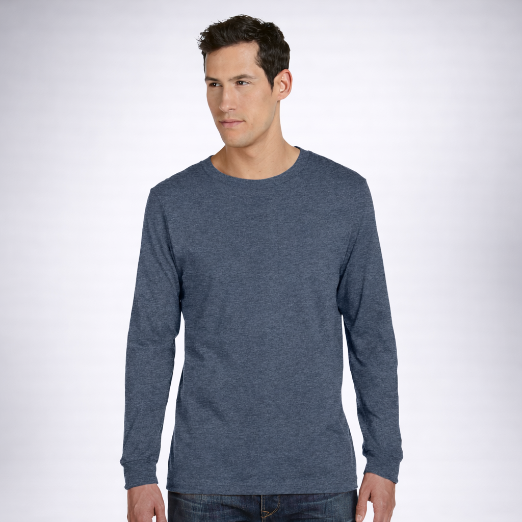 Bella + Canvas Unisex Long Sleeve Jersey T-Shirt Deep Heather Size S