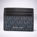 Michael Kors Women Cooper Signature Logo Card Case Blue One Size