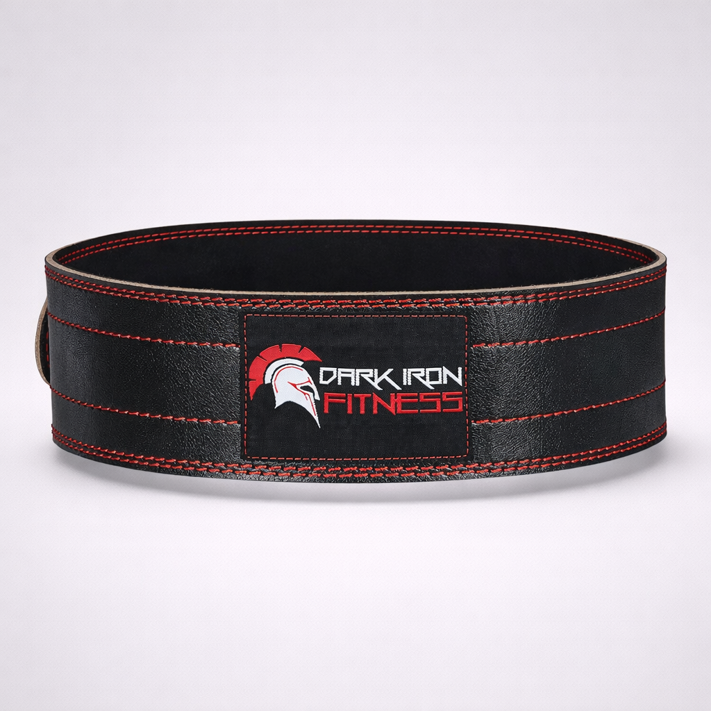 Dark Iron SM Fitness Weight Lifting Belt Black Leather