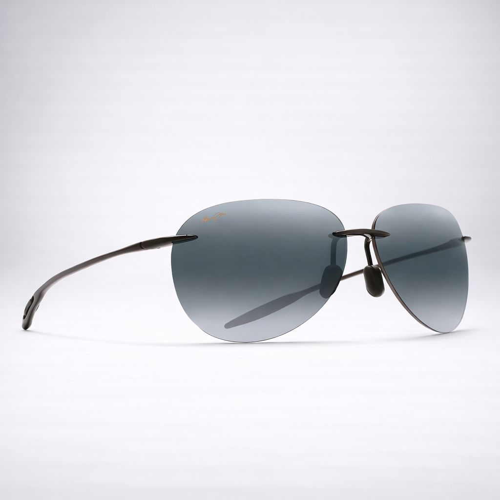 Maui Jim Unisex Polarized Sunglasses Grey Size Medium