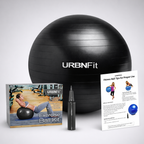 URBNFit Exercise Ball-Anti-Burst Swiss Balance Ball Quick Pump–26 Inch-Black