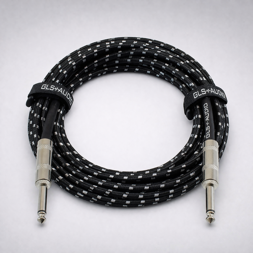 GLS Audio 1/4 Inch Instrument Cable 20ft Braided Tweed