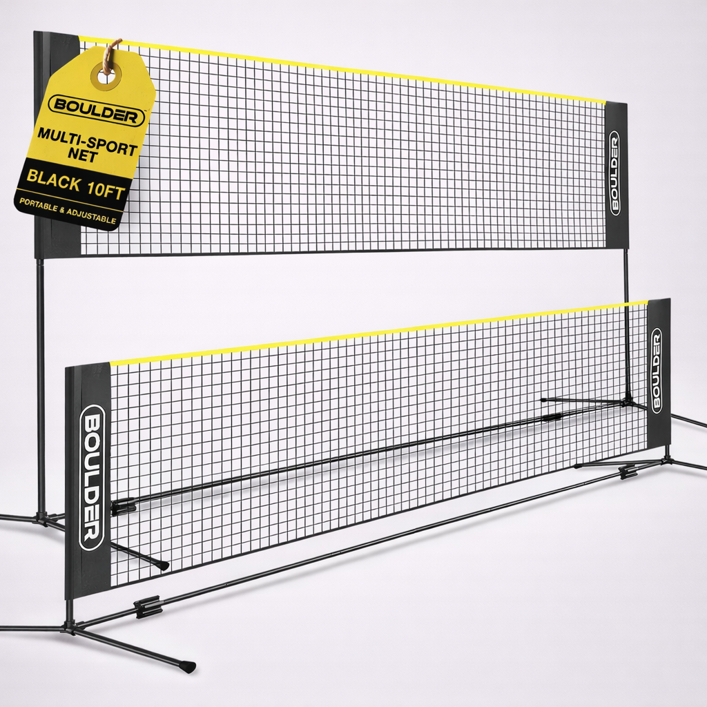 BOULDER Portable Badminton Pickleball Net 10 FT Black