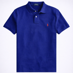 POLO RALPH LAUREN Men Mesh Pony Logo Polo Shirt (M, HrtgRoyal)
