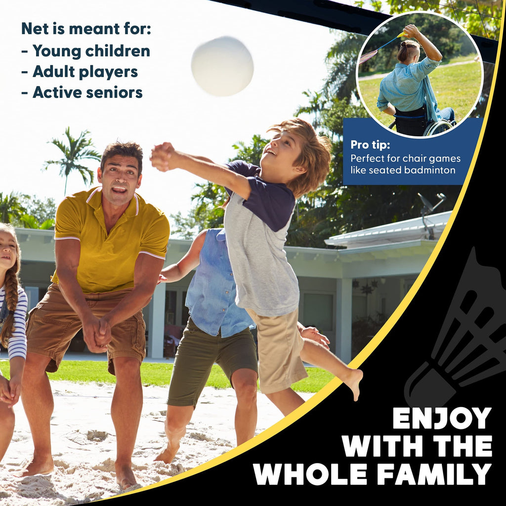 BOULDER Portable Badminton Pickleball Net 10 FT Black